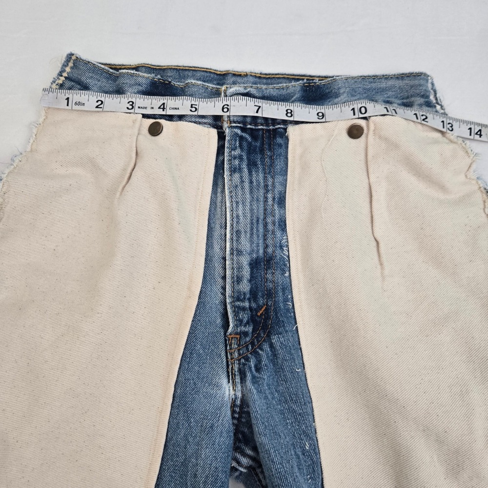 VTG Levis 550 Jeans Reworked Inside Out Custom Exposed Pockets Blanket Stitch 26 - Picture 4 of 11